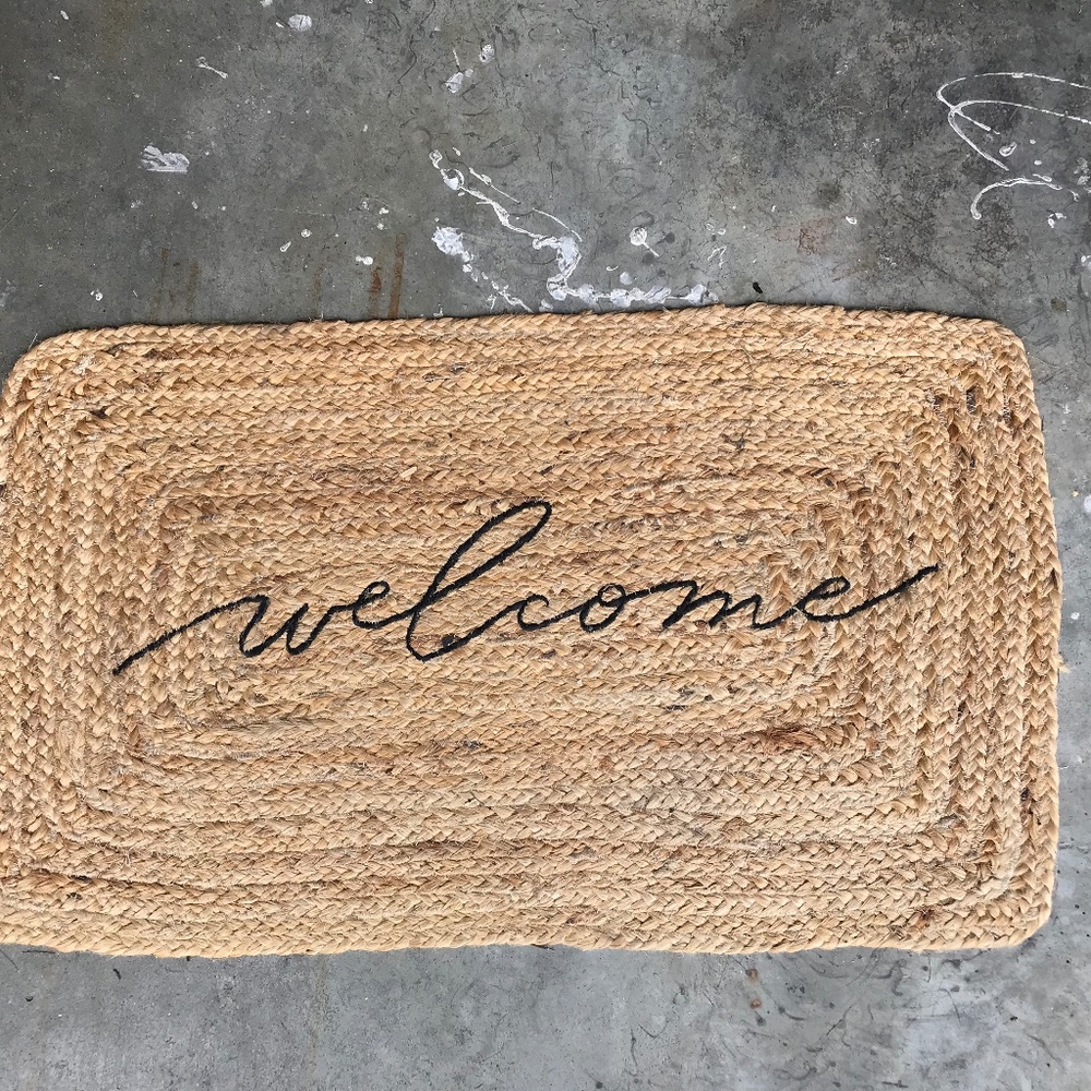 Woven welcome mat
